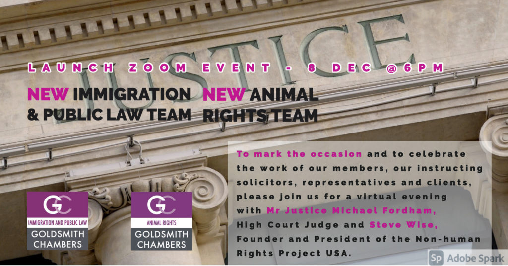 LAUNCH – New Immigration & Public Law and Animal Rights teams - Goldsmith  Chambers